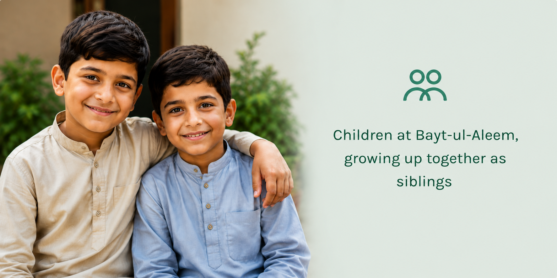 Children at Bayt-ul-Aleem, growing up together as siblings